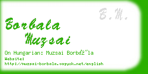 borbala muzsai business card